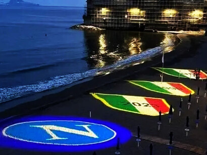 Terzo scudetto per il Napoli, 2022-2023. Festeggiamenti in spiaggia