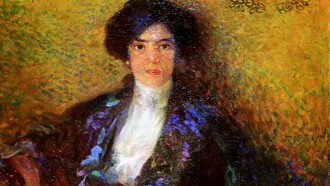 Plinio Nomellini, Ritratto di Grazia Deledda, 1914. Collezione privata