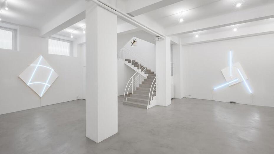François Morellet e Gianni Colombo, vista della mostra. Cortesia di A arte Invernizzi