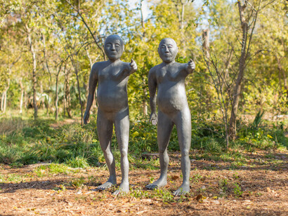 The twins. Courtesy of The Contemporary Austin