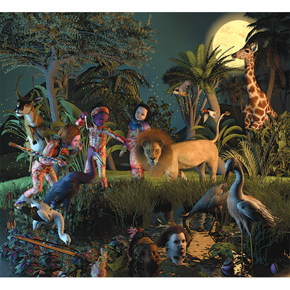 Caleb Weintraub, Like Thieves, 2014, Oil and pigment on vinyl