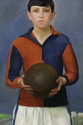 "Joven futbolista", óleo sobre lienzo, Ángel Zárraga y Argüelles, 1926