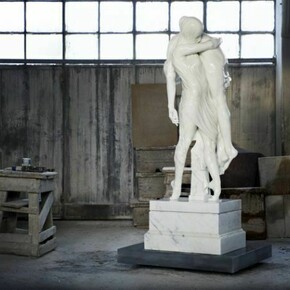 Ballerina and Boy, Kevin Francis Gray, white statuario carrara marble, 2013 © Kevin Francis Gray