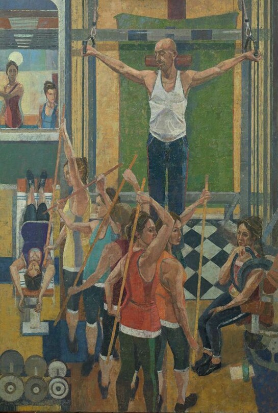Saied Dai, Gymnasium, oil on panel