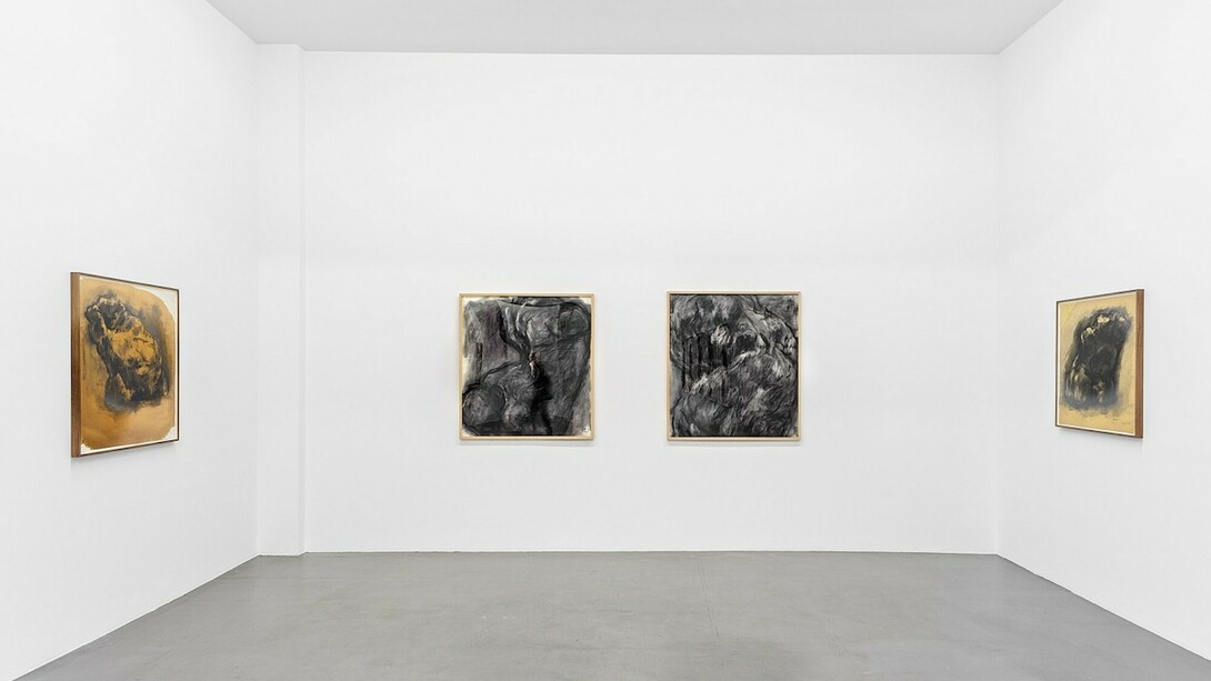 William Tucker, Charcoal Drawings, Installation view. Buchmann Galerie, 2017. 
