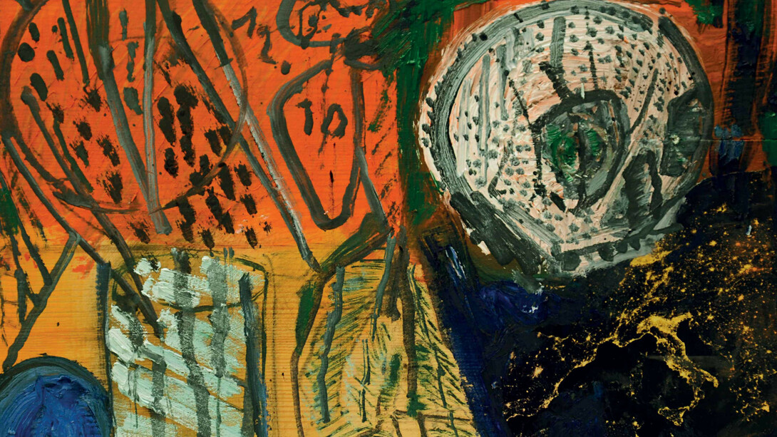 Renzo Ferrari, Stilleben, notturno d’Europa, 2017, olio su tavola, 28x38.5 cm