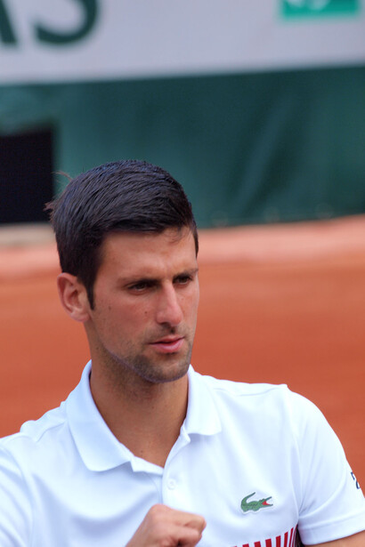 Novak Djokovic, Paris, Roland Garros. L’Italien Jannik Sinner apprend vite, très vite, et a abattu le Serbe en demi-finale de la Coupe Davis © By François Goglins - Own work, CC BY-SA 4.0