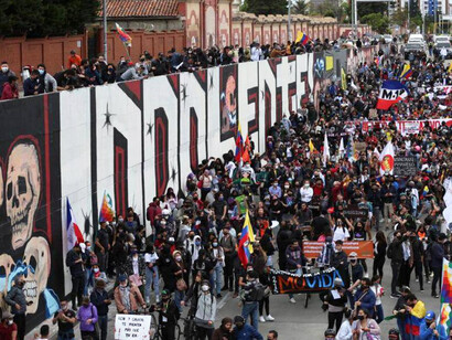 Protestas en Bogotá frente a la represión de las fuerzas policiacas