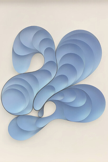 Rearranger 2, 2020 | Polyester film, synthetic rubber, acrylics | 25 x 21 inches. Courtesy of Dolby Chadwick Gallery and the Artist