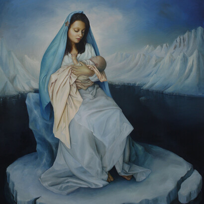 Cold Motherhood, olio su tela, 150x130cm