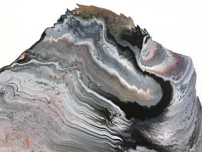 Figure 17, acrylique et élastomère sur toiles de lin et polyester enduite, 116x89 cm, 2018