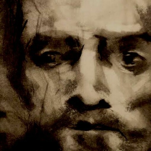 Roberto Murillo: «El hombre que tenía un duende obsesivo adentro», 2019, carboncillo sobre papel