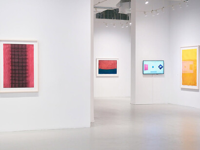 Sohan Qadri, In search of transcendence, exhibition view. Courtesy of Sundaram Tagore Gallery