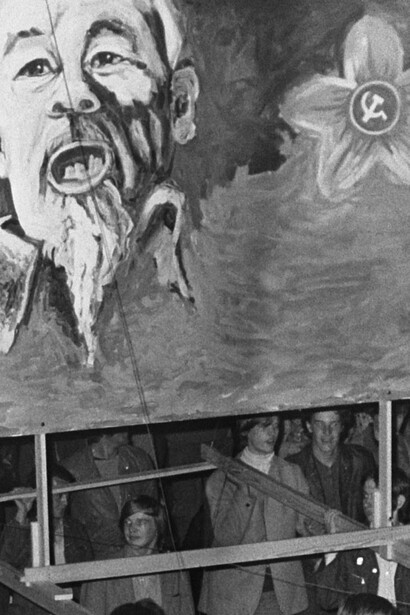 Manifestación en homenaje a Ho Chi Minh, Ámsterdam, Países Bajos, 10 de septiembre de 1969