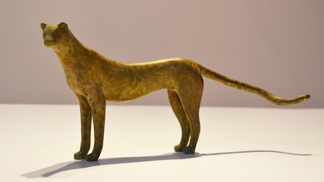 Gwynn Murrill, Standing Cheetah Maquette, 2012, Bronze, Edition 6 of 9, 6.25 x 13.25 x 3.25 inches