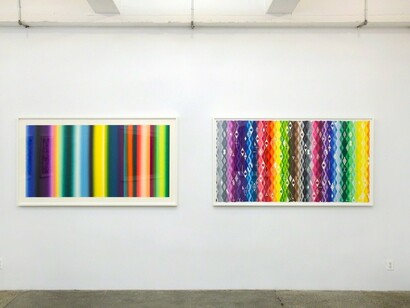 Polly Apfelbaum, Atomic Mystic Portraits, Exhibition view. Courtesy of Senior & Shopmaker