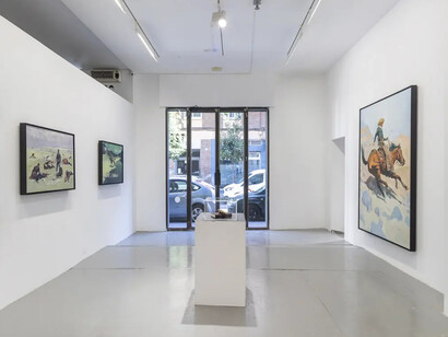 Francesc Torres, Aleluya del anarcocapitalismo para adolescentes, vista de exhibición. Cortesía de T20