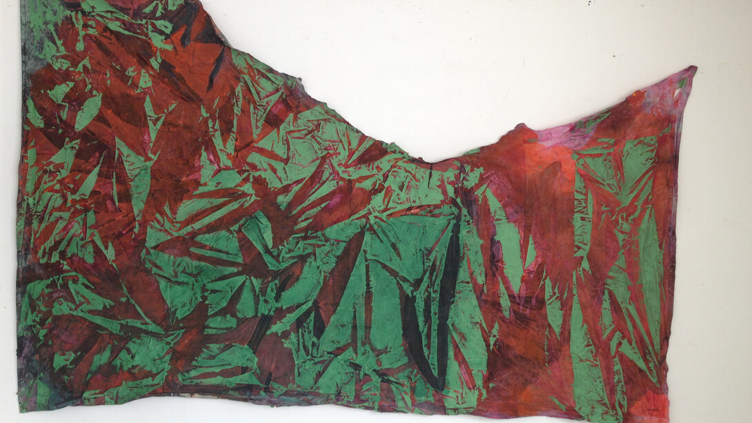 Florence Derive, Très ancien rideau de scène, 2014, Very ancient theater curtain, 167 x 225 cm (65.75 x 88.58 in), FD 1000, © Florence Derive, Courtesy Galerie Thaddaeus Ropac Paris · Salzburg, Foto: Artist’s Studio