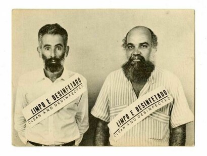 Paulo Bruscky (in collaboration with Daniel Santiago), Cleaned and Disinfected, 1987, offset ed 2 exemplares - tiragem de 200, 12 x 16 cm