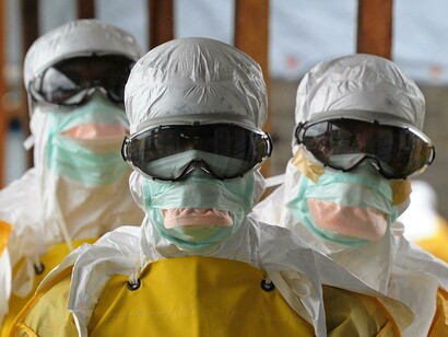 A group of volunteers fighting Ebola in Africa