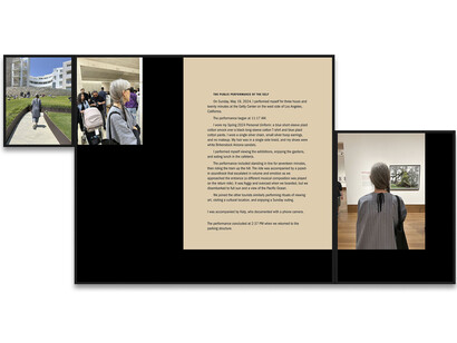 Andrea Zittel, Public performance of the self (5-19-2024 Getty), 2025. Courtesy the artist and Sprüth Magers