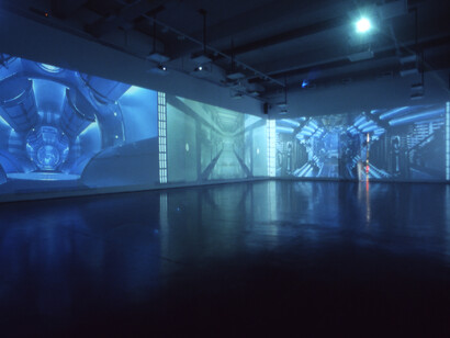 Sarah Ciracì Oh my God is full of stars, 2004, 12 video projections on walls with audio from movies. 5 environments. 21 minutes, MACRO Museum, Roma. 