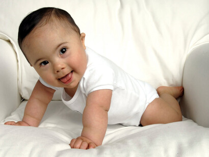 Bebé con síndrome de Down