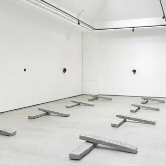 Richard Nonas, vue de l'exposition. Avec l'aimable autorisation de la Galerie Christophe Gaillard