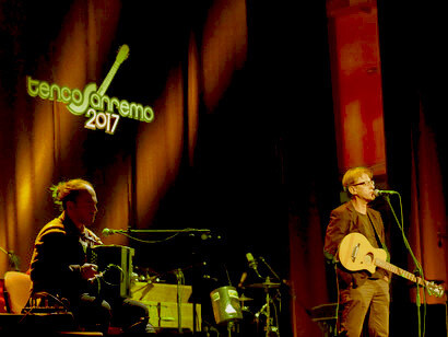 Sanremo, ottobre 2017, Canio Loguercio e Alessandro D'Alessandro al Premio Tenco, foto Renzo Chiesa