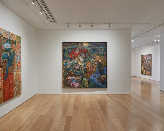 The Art of Steven Campbell, Exhibition view. Courtesy of Marlborough Fine Art