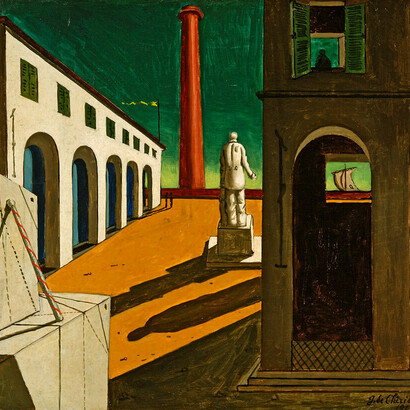 Fondazione Magnani Rocca (Traversetolo-Parma), Giorgio de Chirico, Enigma della partenza, 1914 © Fondazione Magnani Rocca