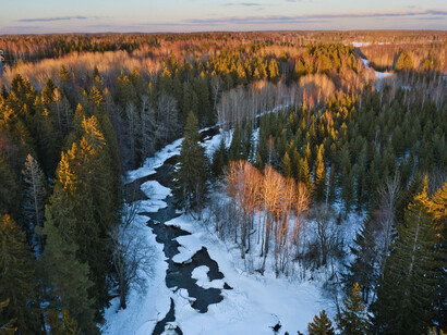 Evening, luna de las perlas, en Uusimaa, Luna de perla, febrero 2021, Finland