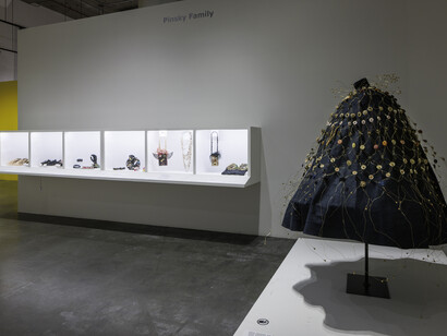 Buttons on! Exhibition view. Courtesy of Museum of Craft and Design 