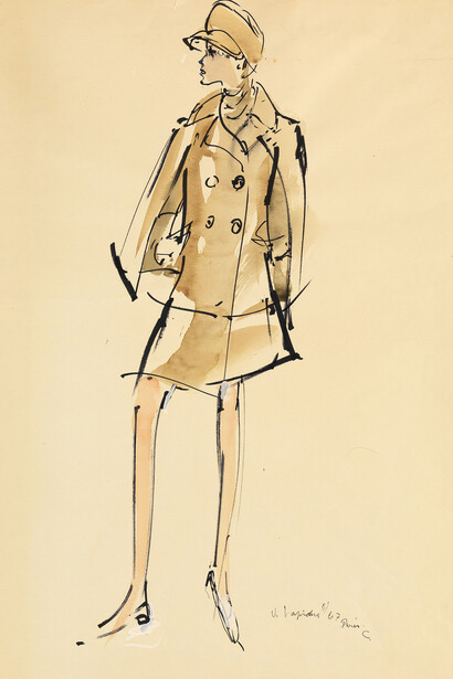 Irwin Crosthwait, Paris, 1967, Watercolour, inscribed initialed, 65 x 50 cm © Gray MCA