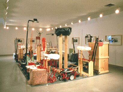 Installation view, 'Jason Rhoades. Tijuanatanjierchandelier,' CAC Centro de Arte Contemporaneo, Malaga,, Spain, 2006 © The Estate of Jason Rhoades . Courtesy the estate, Hauser & Wirth, and David Zwirner