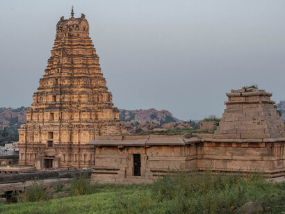 Virupaksha Temple, an ancient architectural landmark in Hampi, India