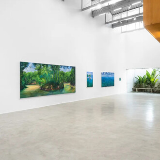 Miguel Penha Chiquitano, Água da mata, vista da exposição. Cortesia de Zipper Galeria