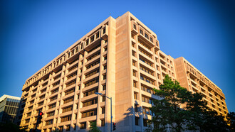 The International Monetary Fund (IMF) headquarters in downtown Washington, D.C. USA