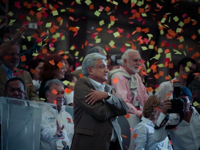 AMLO basking in his aroma