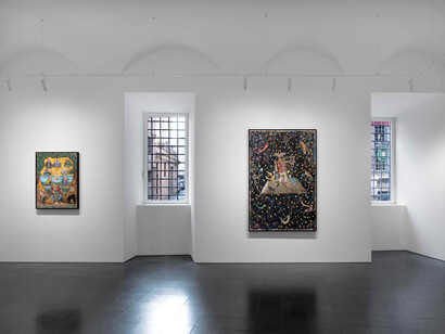 Bram Demunter, Swift as a whirlwind, through the marble sky, exhibition view. Courtesy of Tim Van Laere Gallery