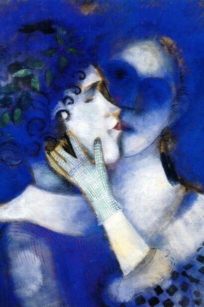 "Blue lovers" (1915): pocos pintores han sabido expresar de forma más delicada el tema amoroso