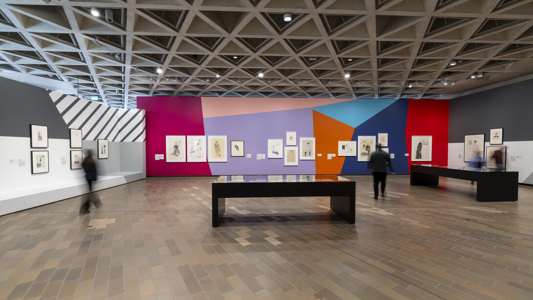 David Hockney, Portraits in print, exhibition view. Courtesy of National Gallery of Australia