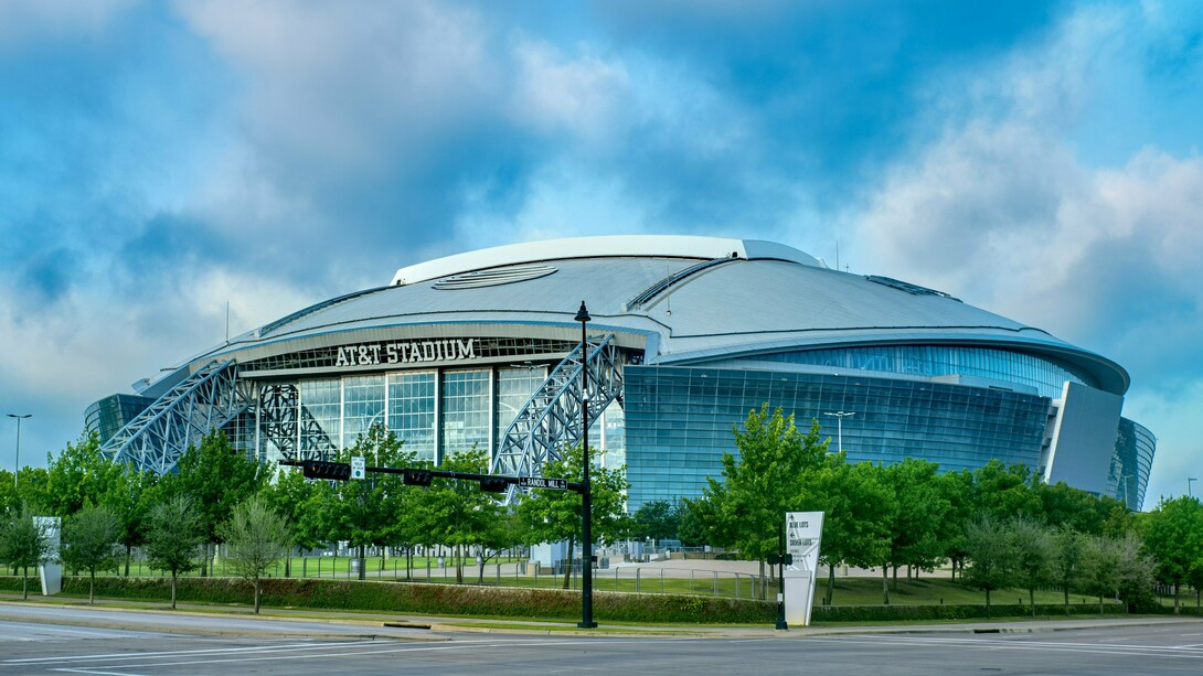 A clear view of AT&T Stadium, representing the benchmark for fan experience among 2026 FIFA World Cup venues