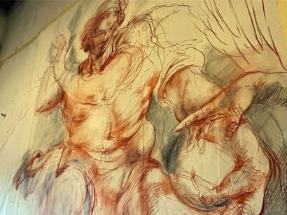 Stefano Reolon, L’esistenza degli angeli, Artwork (detail). Courtesy of Spazio Biosfera