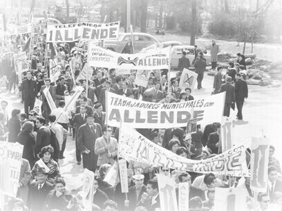 Chilenische Anhänger der Präsidentschaft von Salvador Allende, 1970 Chile