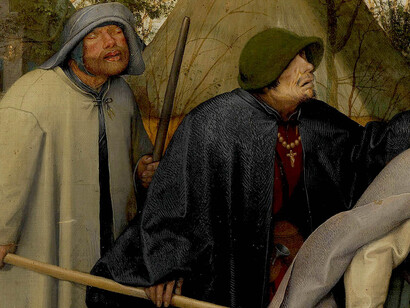 Pieter Bruegel il Vecchio, La parabola dei ciechi, particolare