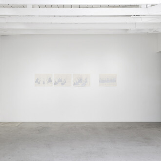 Joan Jonas and Silke Otto-Knapp, exhibition view. Courtesy of Kristina Kite Gallery