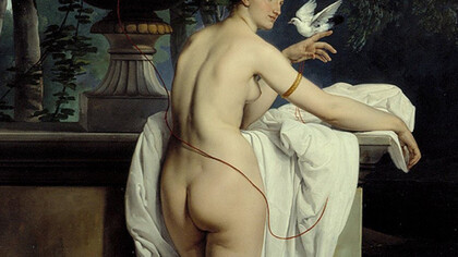 Francesco Hayez, Ritratto di Carlotta Chabert come Venere con due colombe, 1830