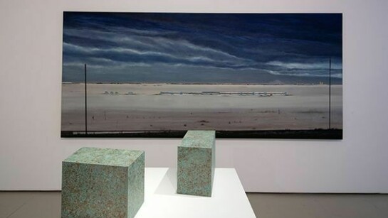 Installation views of work by Robert Marsden and Jock McFadyen, image © Philip Sayer (2014) courtesy of Marsden Woo Gallery