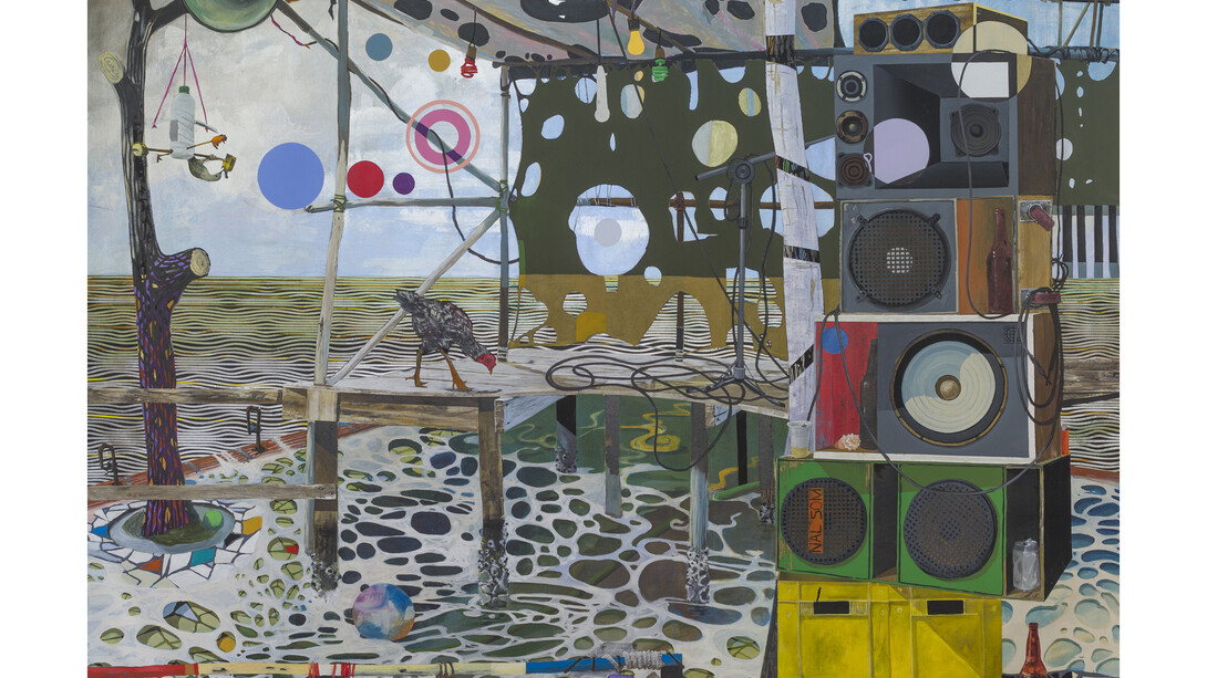 Luiz Zerbini Ilha da Maré, 2014, Acrílica sobre tela, 287 x 250 cm. Photo: Eduardo Ortega